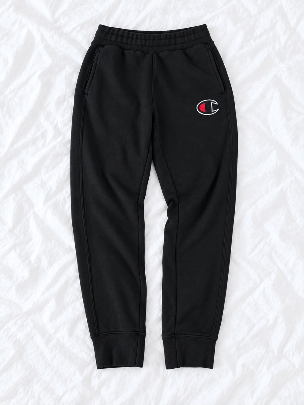 Champion Black Joggers with Red & White C Logo